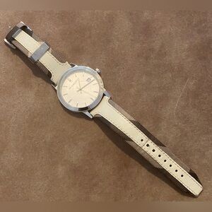Burberry Cream Dial Silver Watch UNISEX